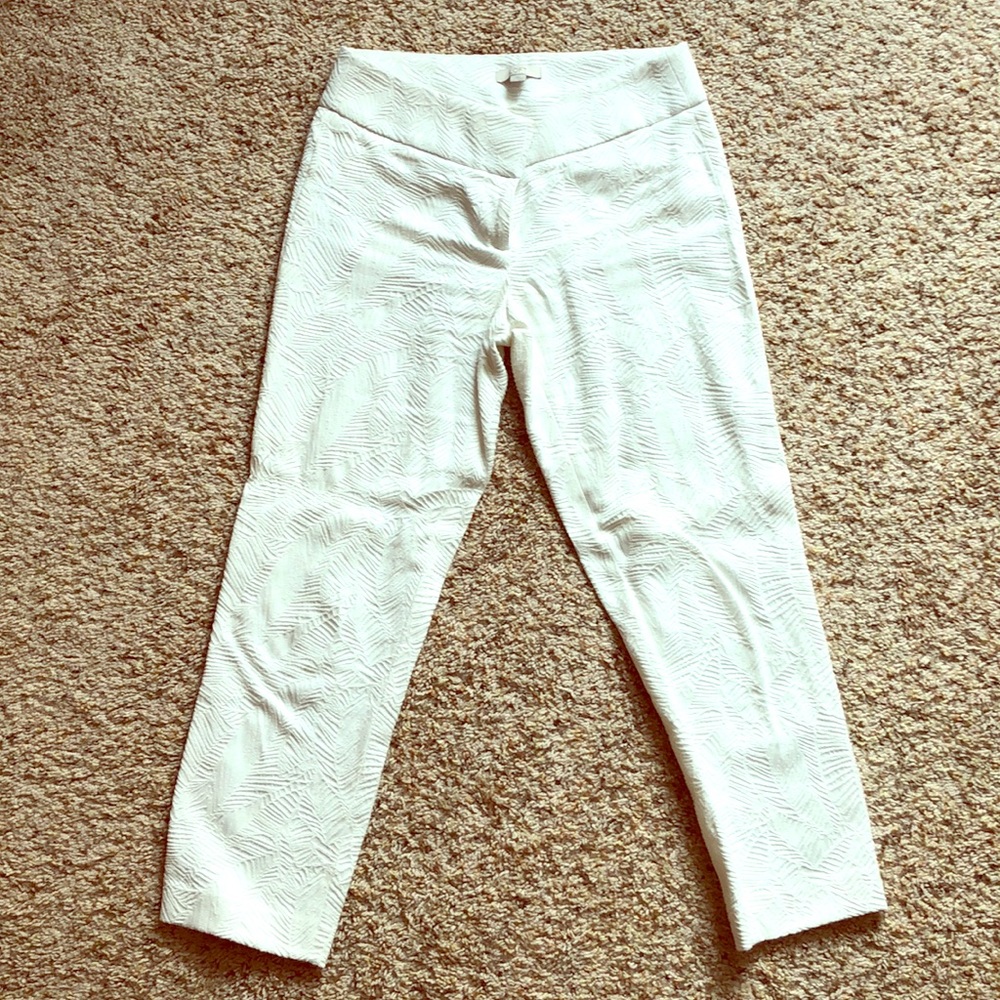 LOFT Marisa White Cropped Dress Pants